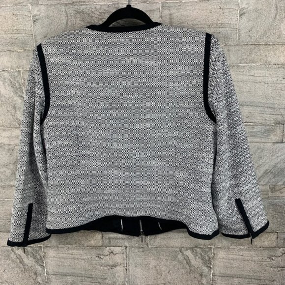 White House Black Market CONTRAST TWEED JACKET - Picture 4 of 8